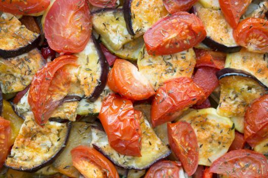 Baked Eggplant and Cherry Tomato with Herb